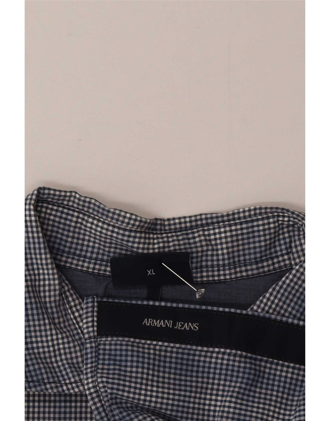 Armani Jeans Chemise Homme XL Bleu Marine Vichy