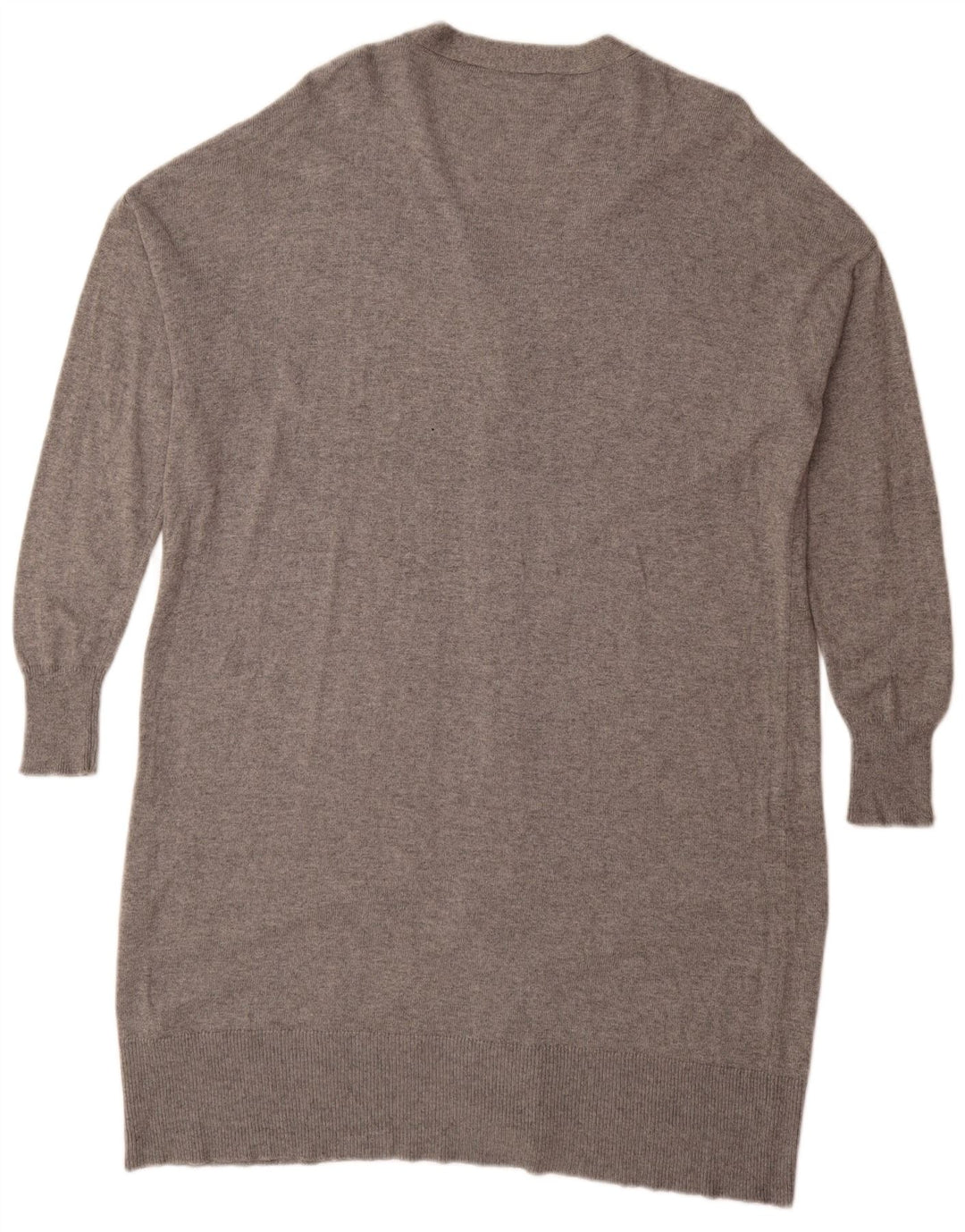 Zara Cardigan long surdimensionné pour femme UK 14 Gris moyen moucheté