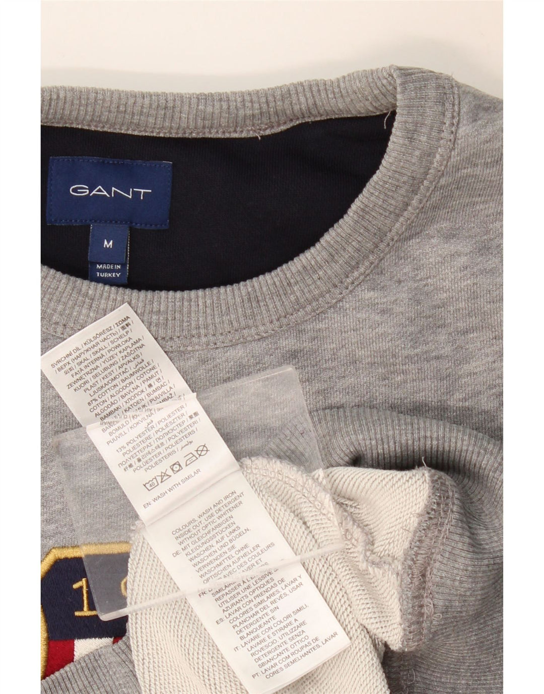 Gant Sweat-Shirt Graphique Homme Gris Moyen Coton