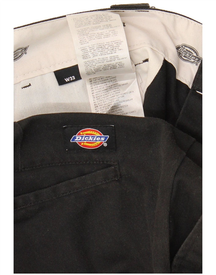 Dickies Short chino coupe slim W33 pour homme, grand noir, polyester