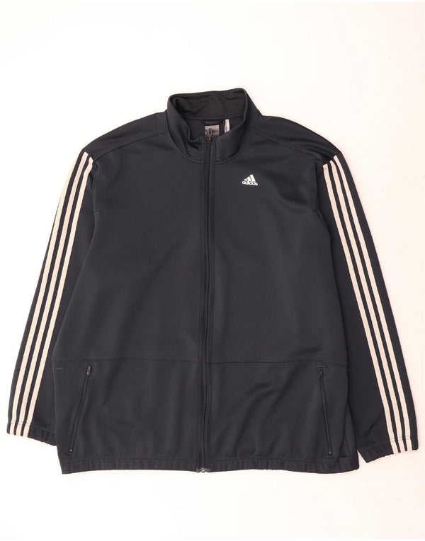 Adidas Veste de survêtement pour homme 3XL Bleu marine Polyester