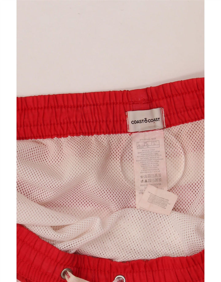 COAST Short de Bain Femme UK 18 XL Polyester Rayé Rouge