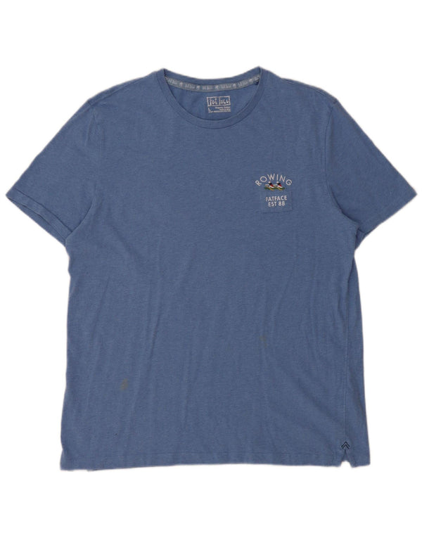 Fat Face T-Shirt Graphique Homme Grand Bleu Coton