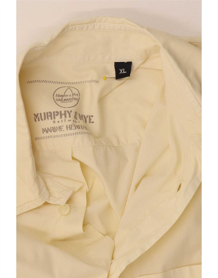 Murphy & Nye Chemise à manches courtes pour homme XL Jaune