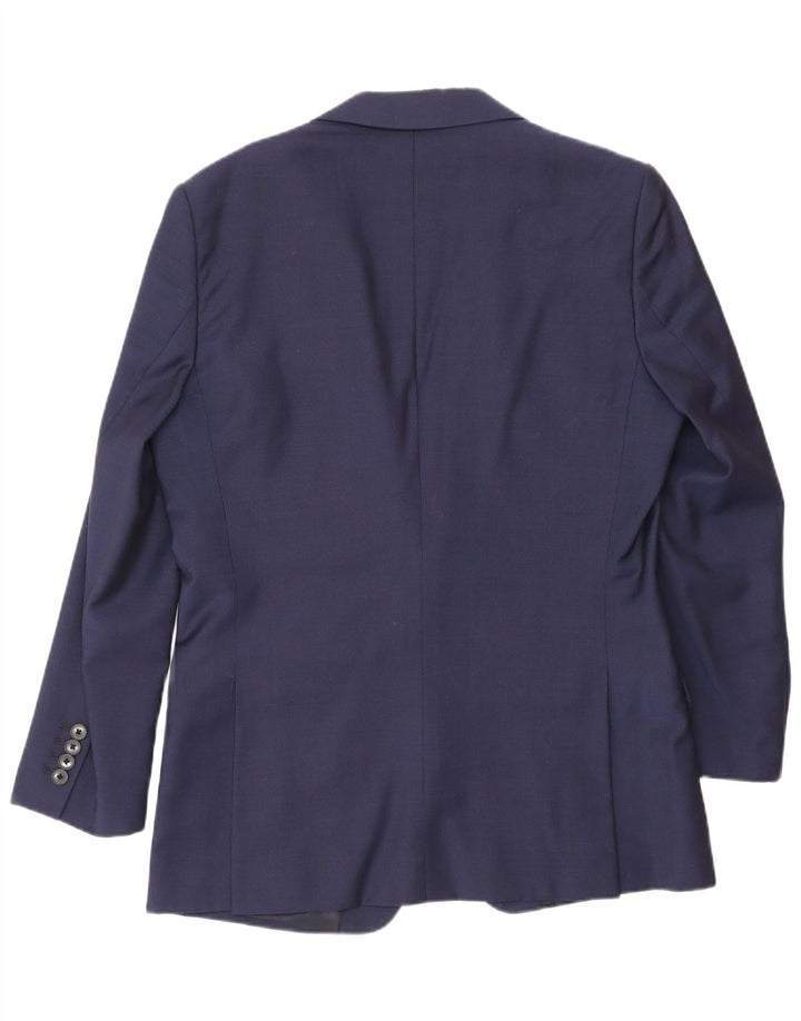 Reiss Veste Blazer 1 Bouton Homme UK 38 Laine Bleu Marine Moyen