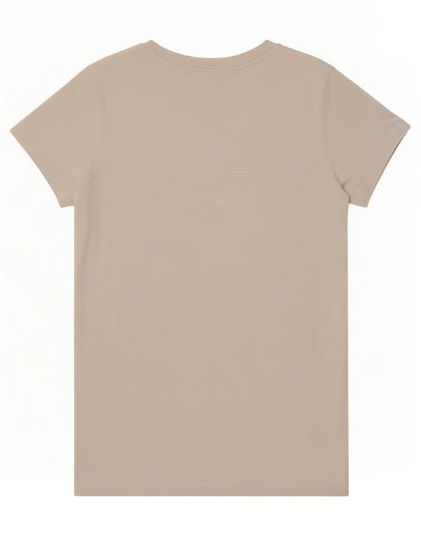 Diadora T-shirt graphique pour femme UK 10 Small Blanc Coton