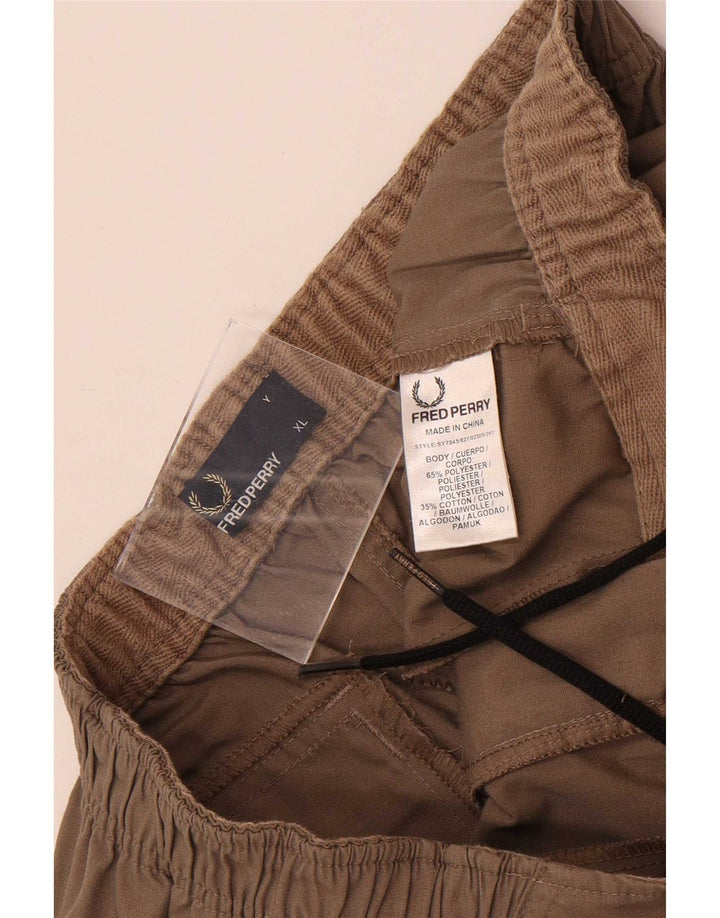 Fred Perry Short Cargo Garçon 15-16 ans XL W30 Marron Polyester