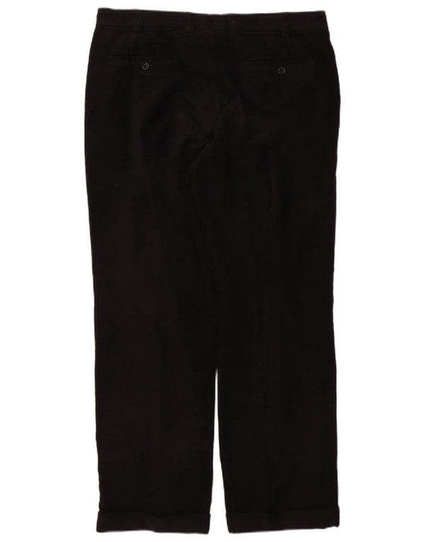 Massimo Dutti Pantalon de costume droit pour homme EU 46 XL W36 L31 Noir Coton