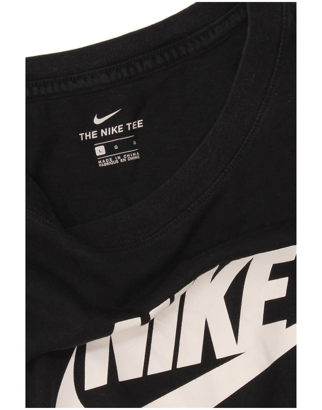 NIKE T-shirt graphique pour femme UK 16 Large Noir