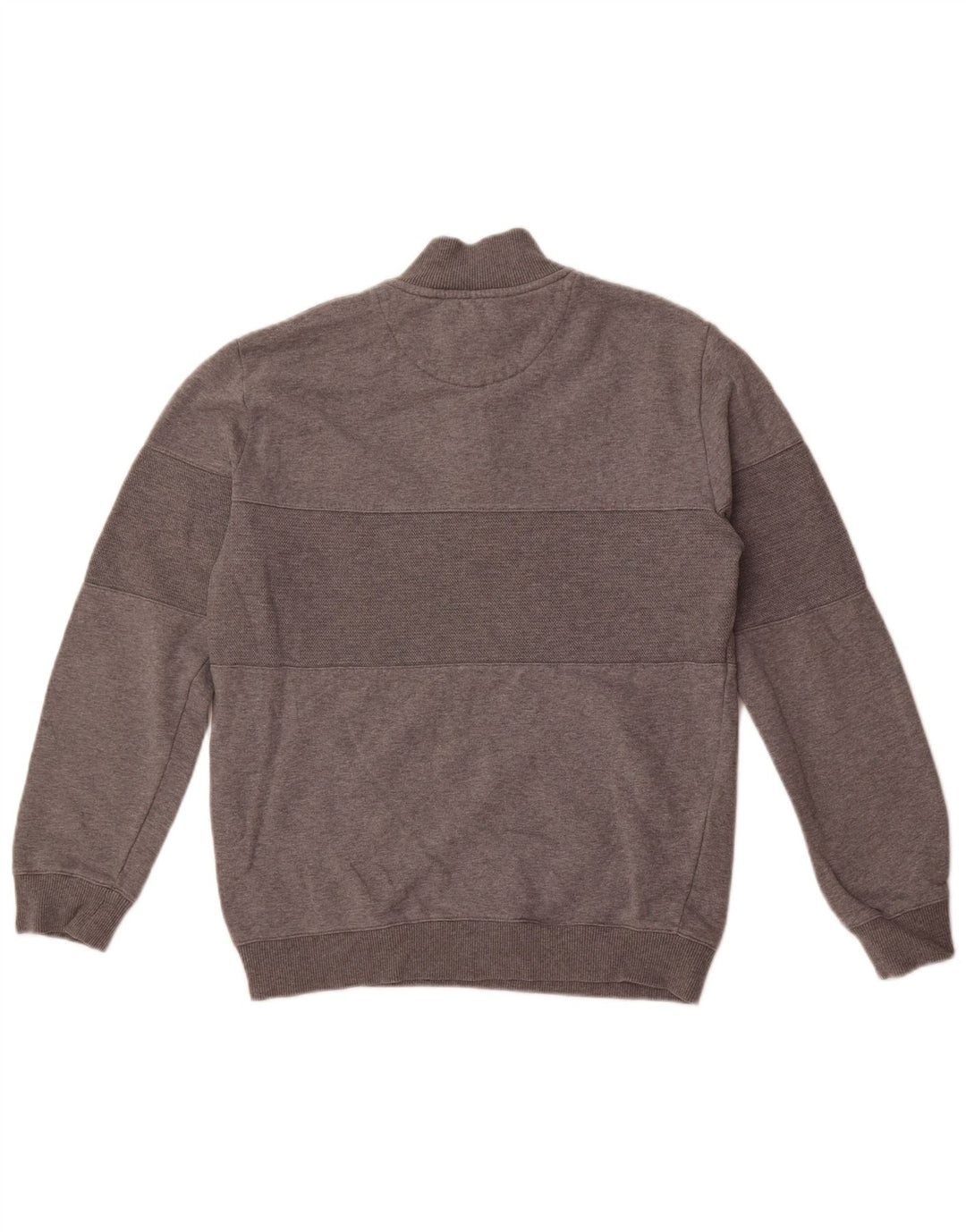 Lyle & Scott Sweat-shirt à col zippé pour homme en coton color block gris moyen