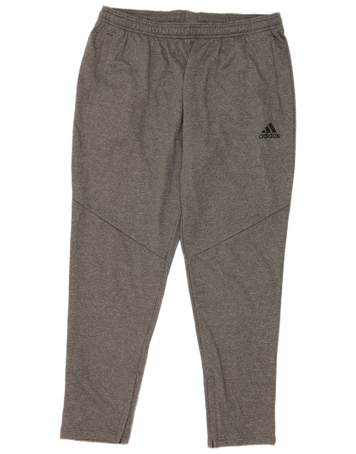 Adidas Pantalon de Survêtement Homme XL Gris Moucheté Polyester