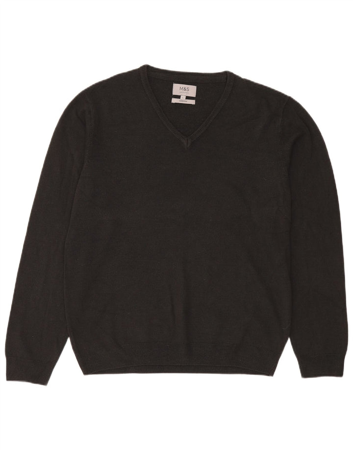 Marks & Spencer Pull col V pour homme en acrylique noir Taille L