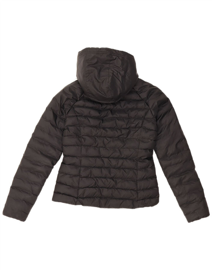 Adidas Veste rembourrée à capuche pour femme UK 8 Petit nylon noir