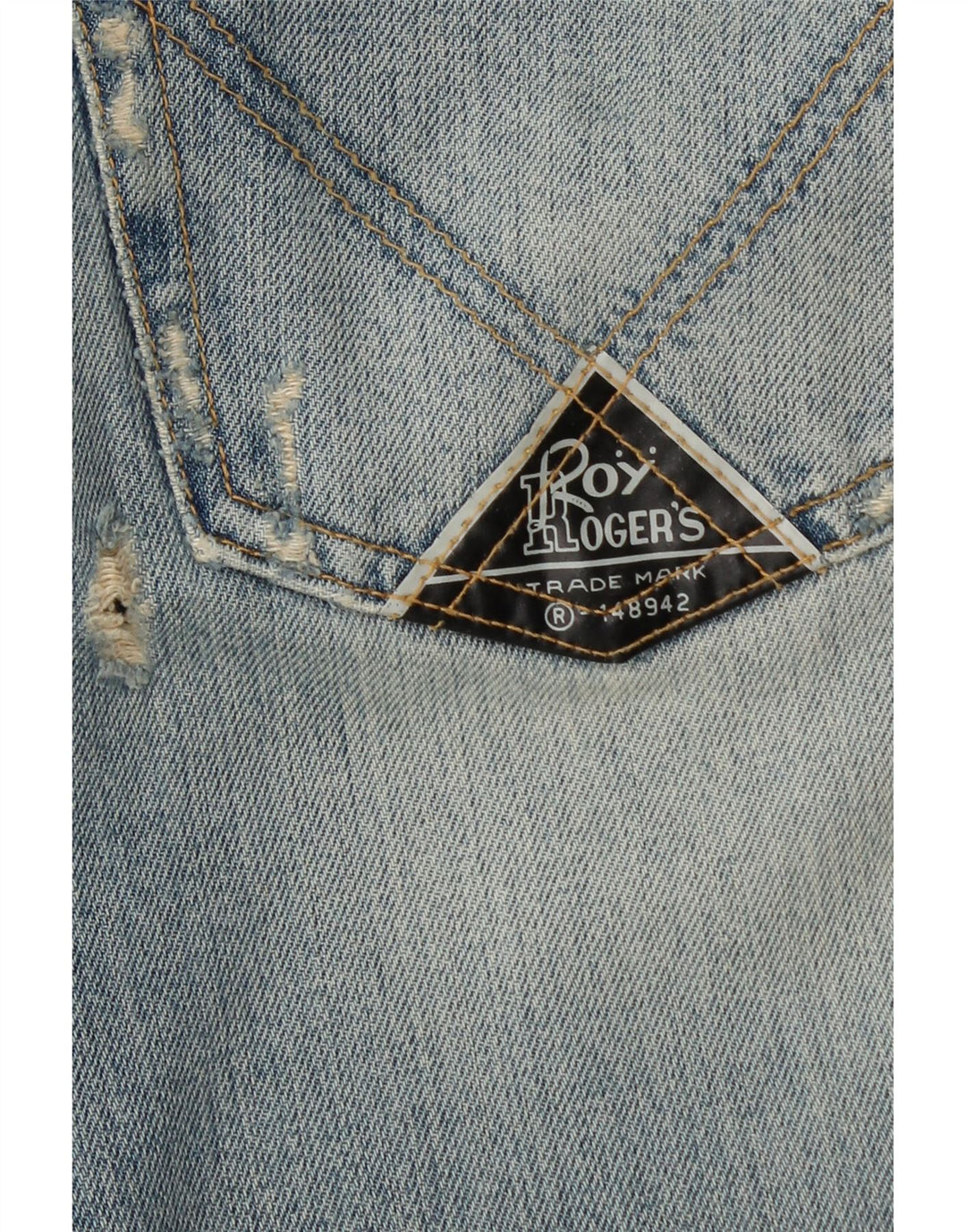 ROY ROGERS Jean droit vieilli pour homme W31 L36 bleu coton