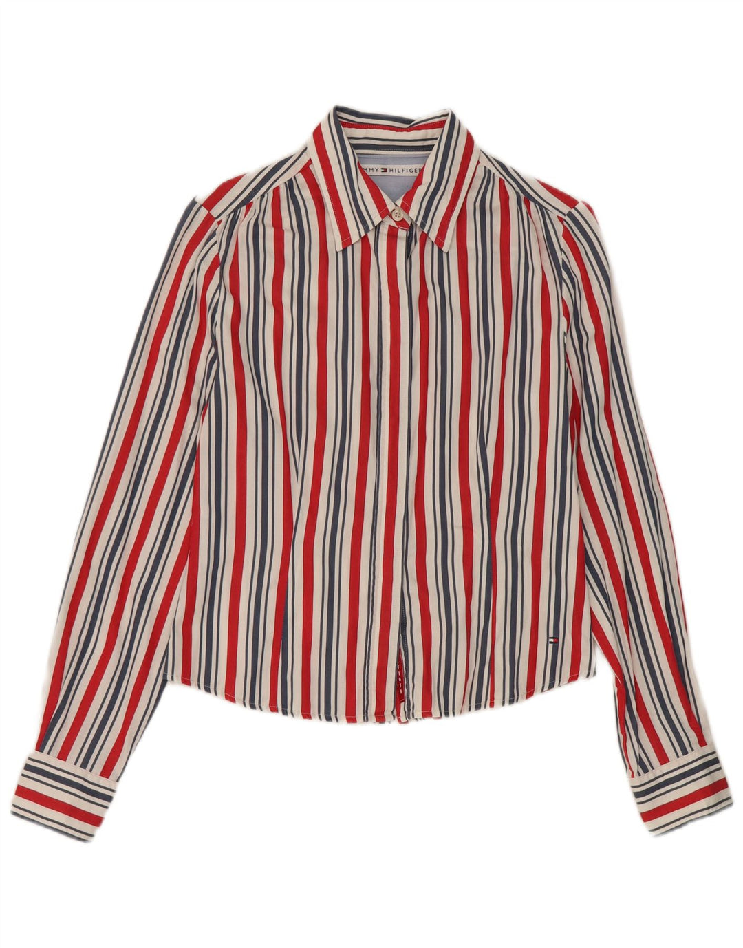 Tommy Hilfiger Chemise Femme US 6 Medium Multicolore Rayé Coton