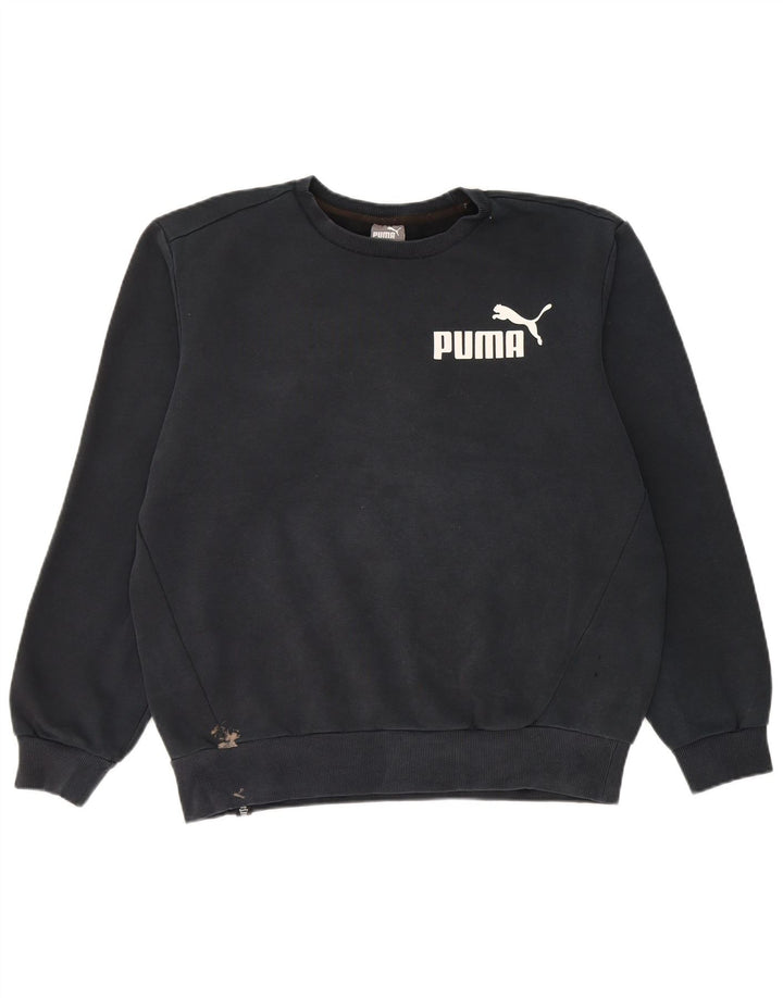 Puma Sweat-Shirt Graphique Homme Noir Moyen Coton