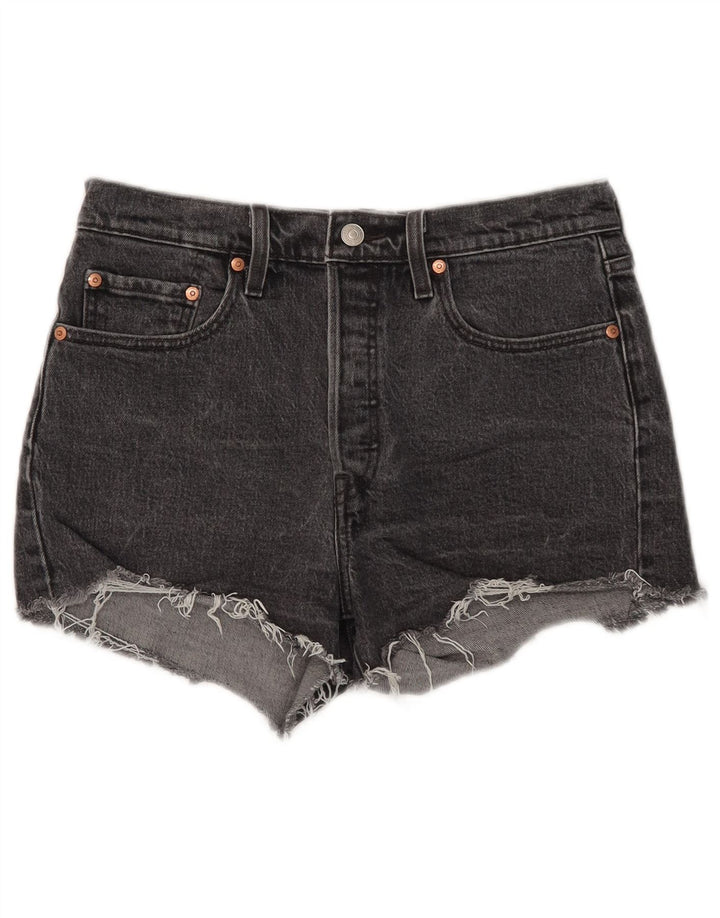 Levi's Short en Jean 501 Femme W28 Noir Moyen Coton