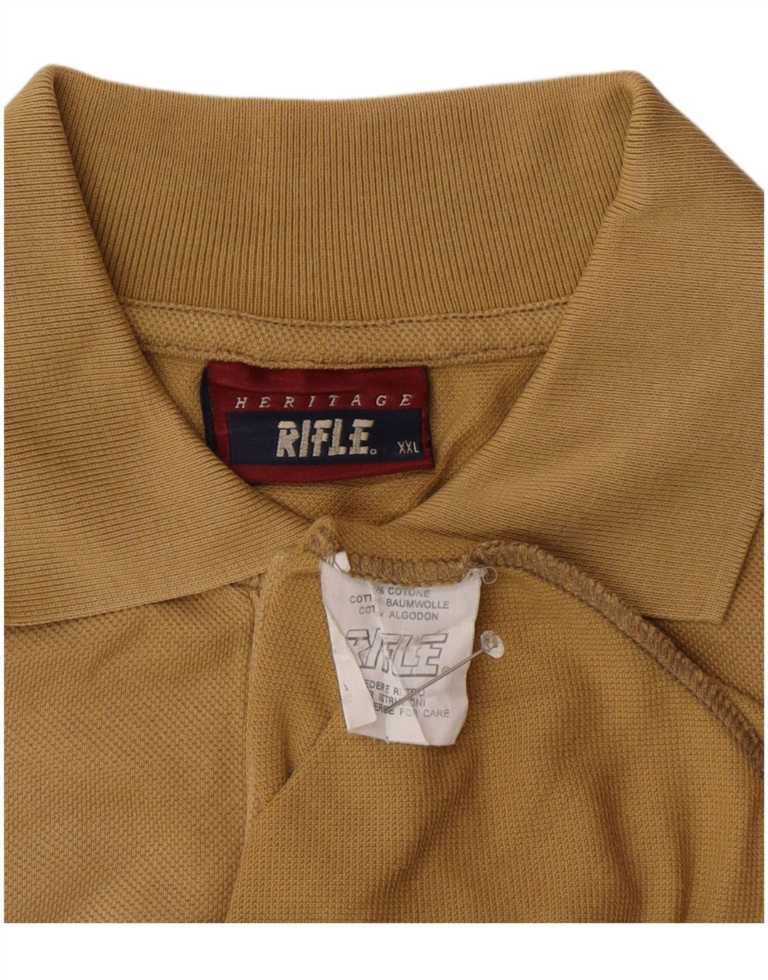 RIFLE Polo Heritage Homme 2XL Coton Beige