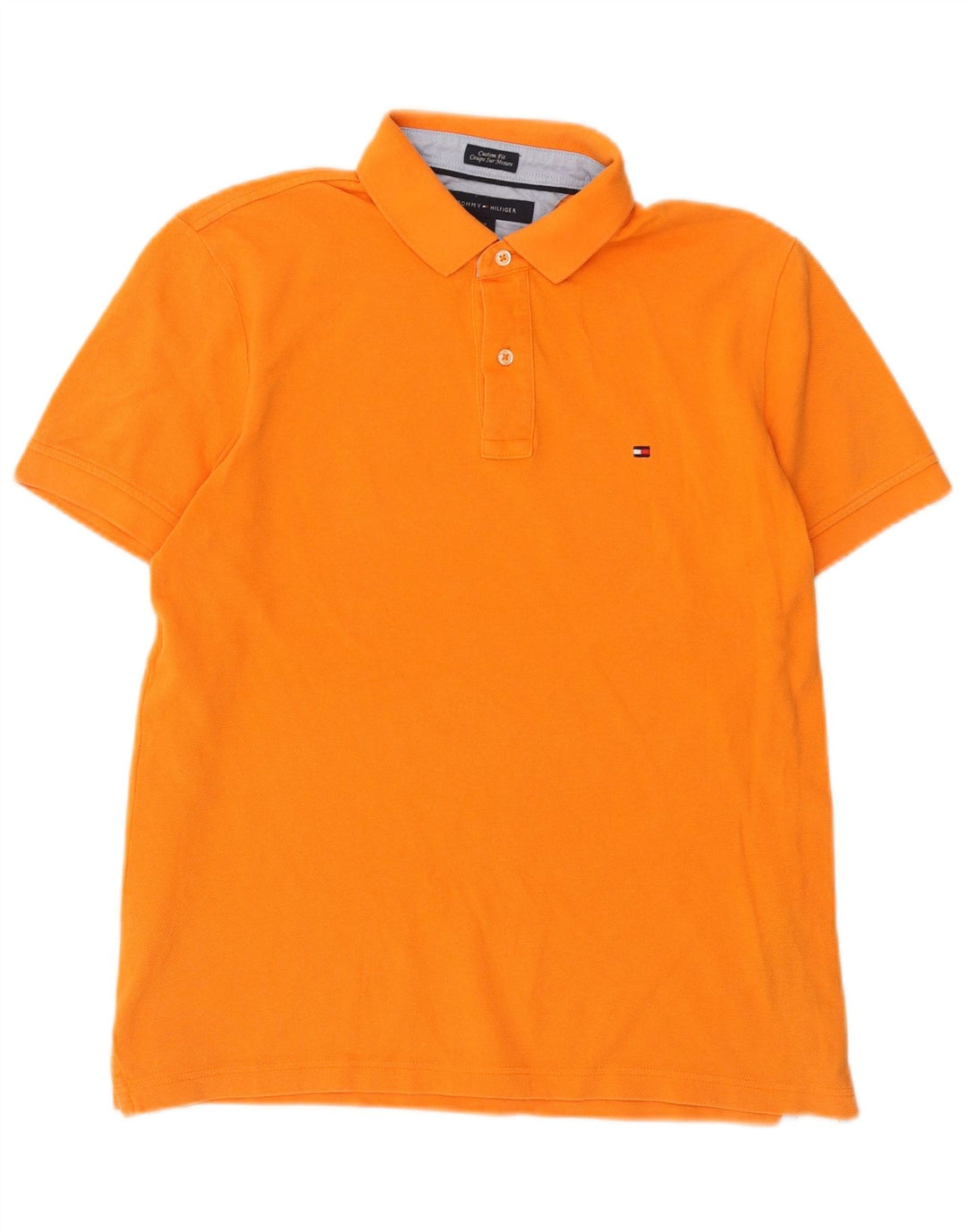 Tommy Hilfiger Polo Custom Fit Homme Coton Orange Moyen