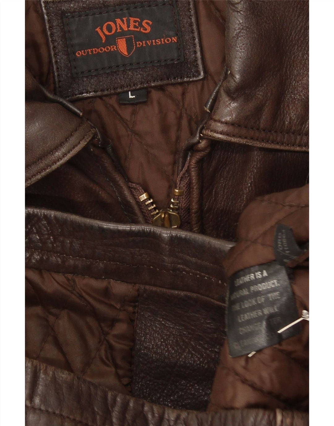 Jones Veste en cuir pour homme UK 40 Grand cuir marron