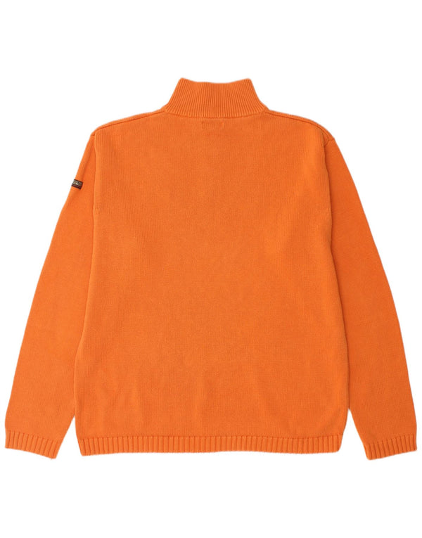 NAPAPIJRI Pull à col zippé géographique pour homme 2XL Orange Coton