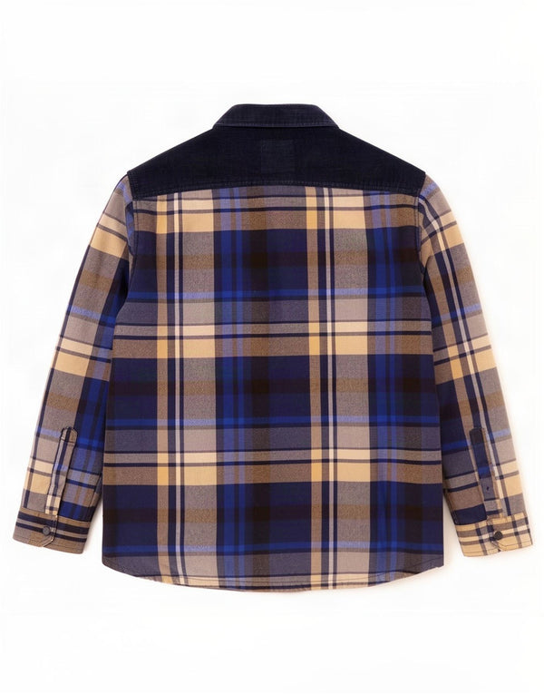 Marks & Spencer Surchemise Homme Lumberjack Shirt XL Bleu Carreaux Polyester