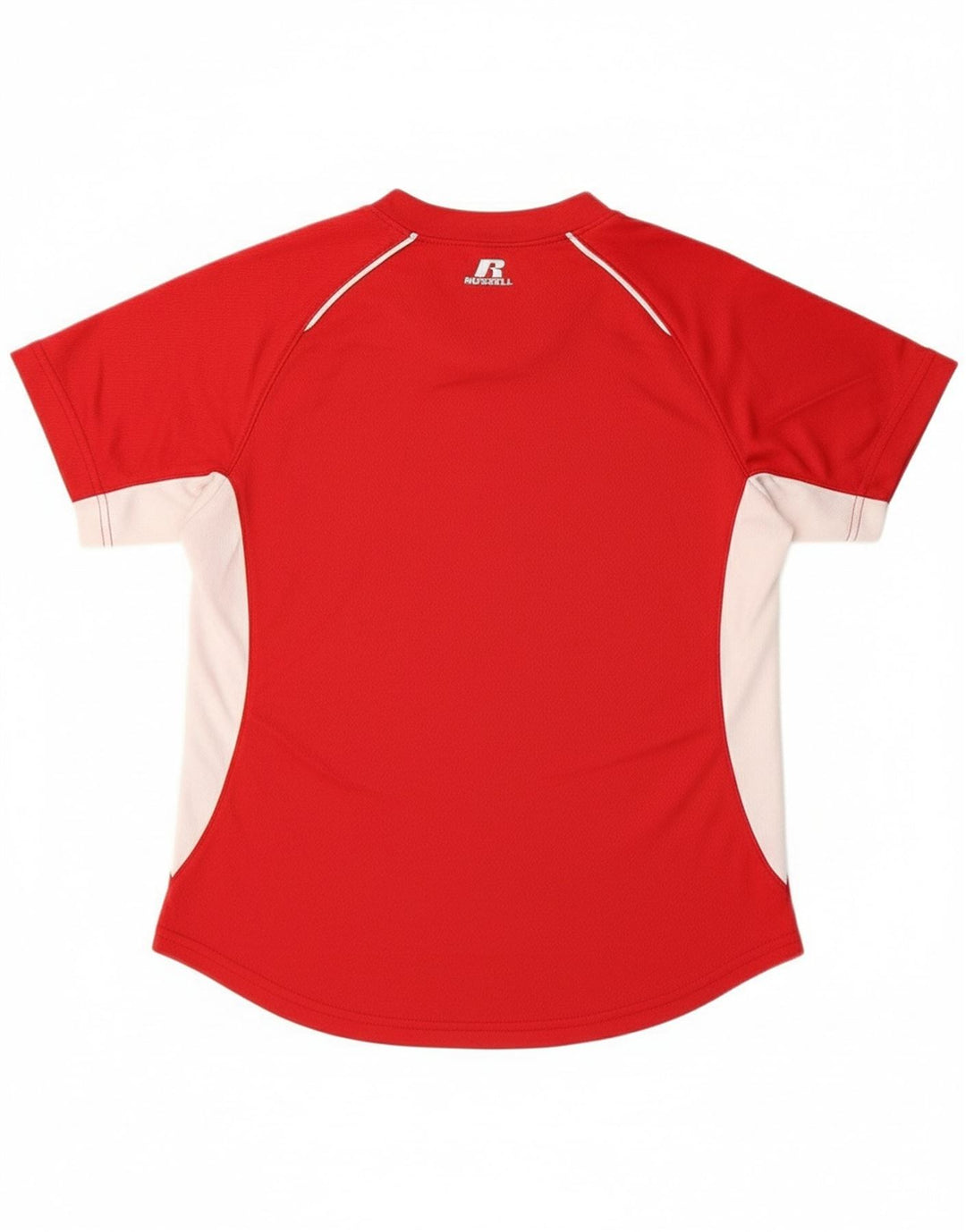 RUSSELL ATHLETIC Boys T-Shirt Top 10-11 Years Medium Red Colourblock