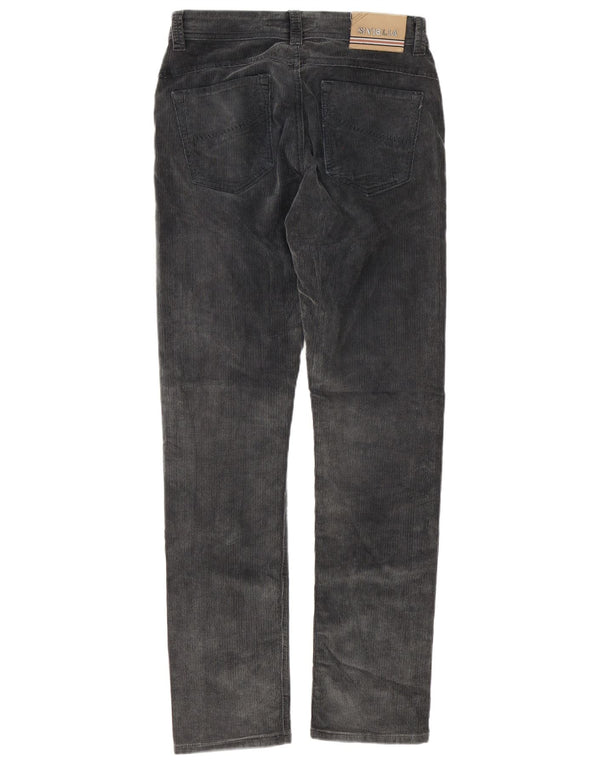 SIVIGLIA Pantalon décontracté droit pour homme W30 L34 Gris Coton