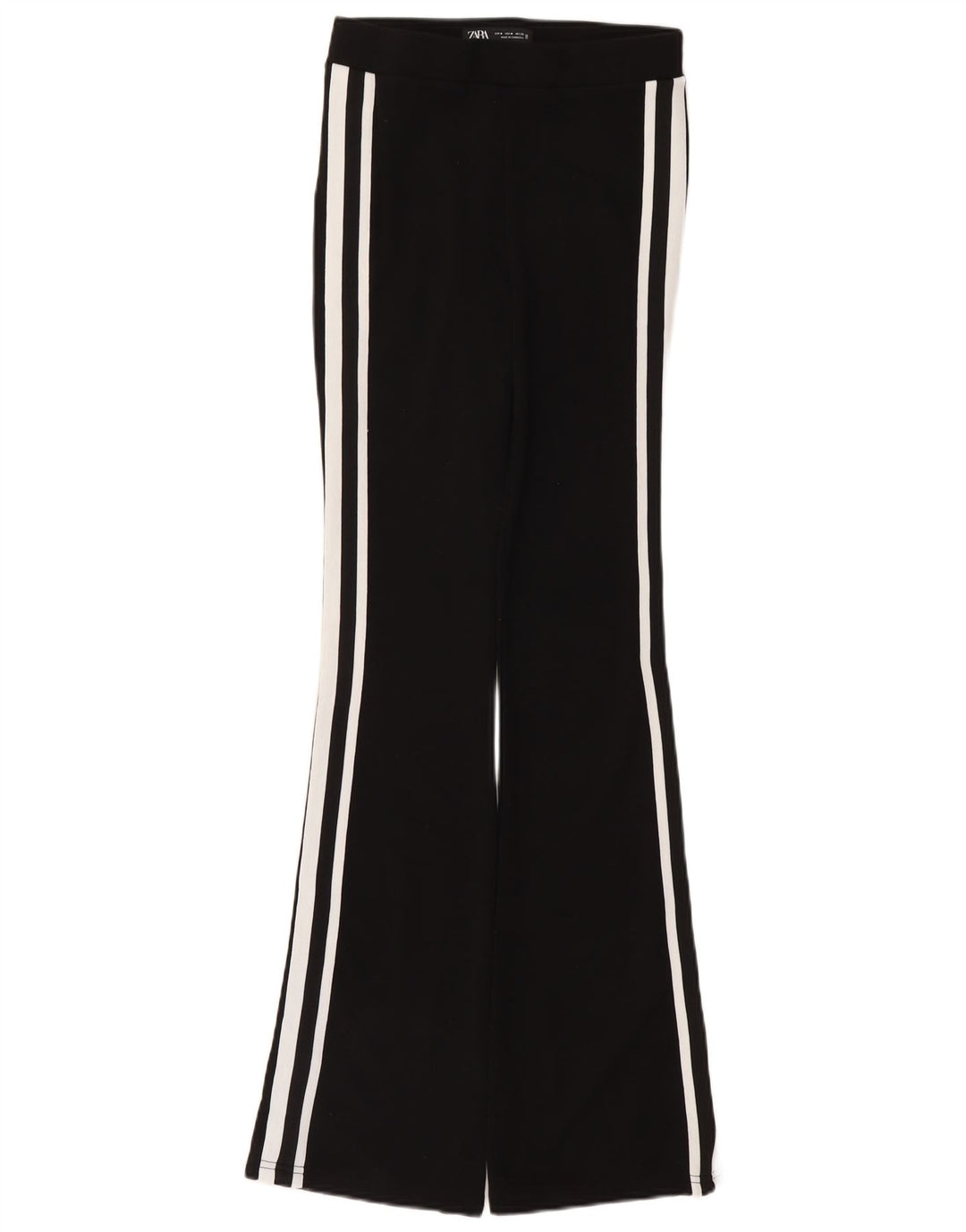 Zara Femme Pantalon De Survêtement Flare Polyamide Noir Moyen |