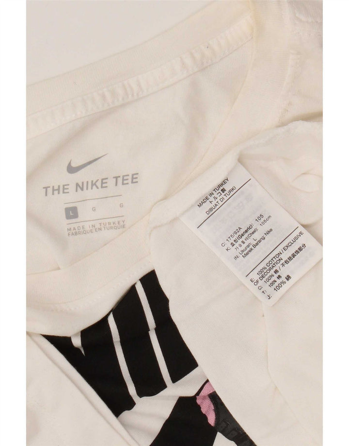 Nike T-shirt graphique pour homme en coton blanc Taille L