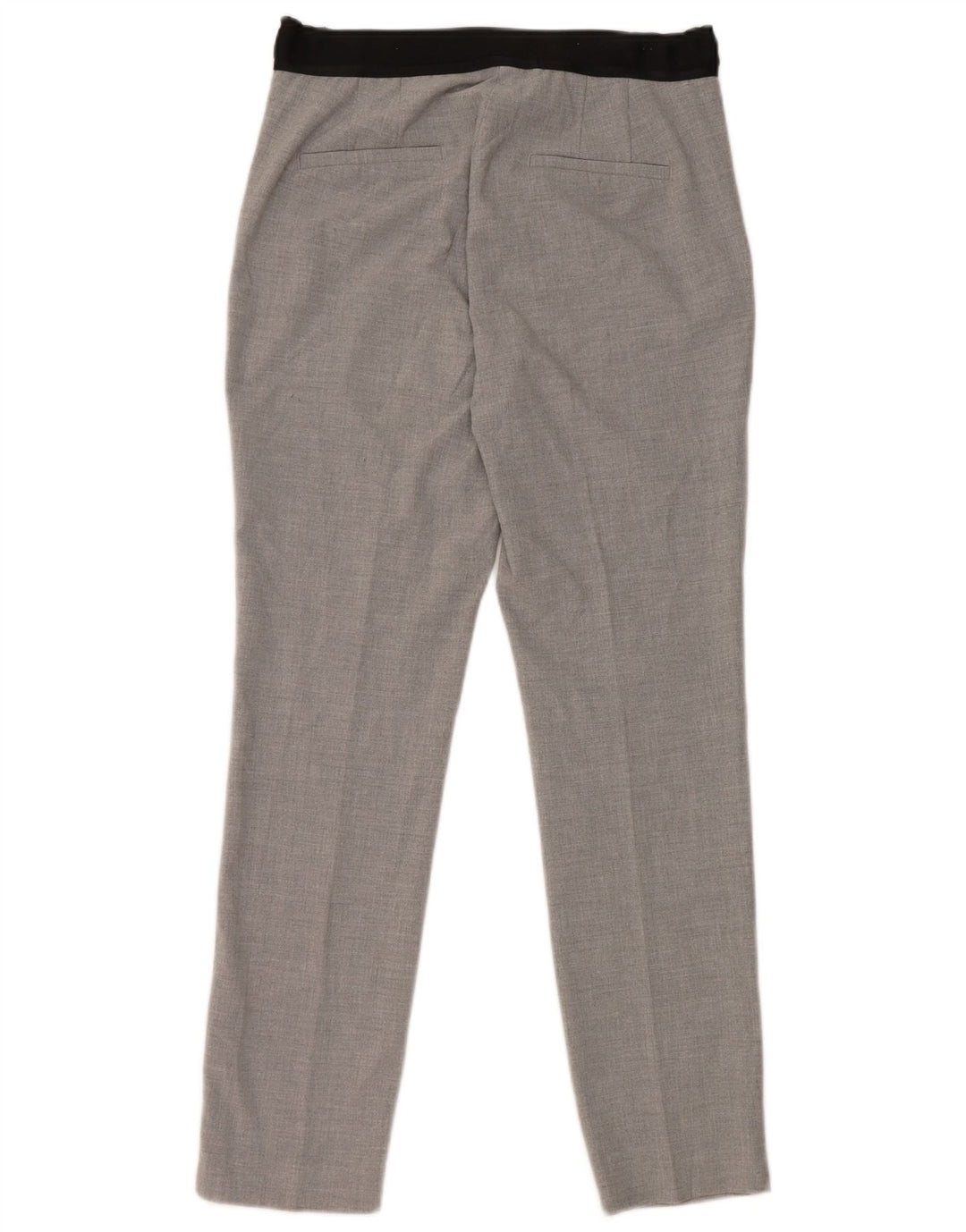 Zara Pantalon Chino Fuselé Femme Moyen W30 L28 Gris Polyester