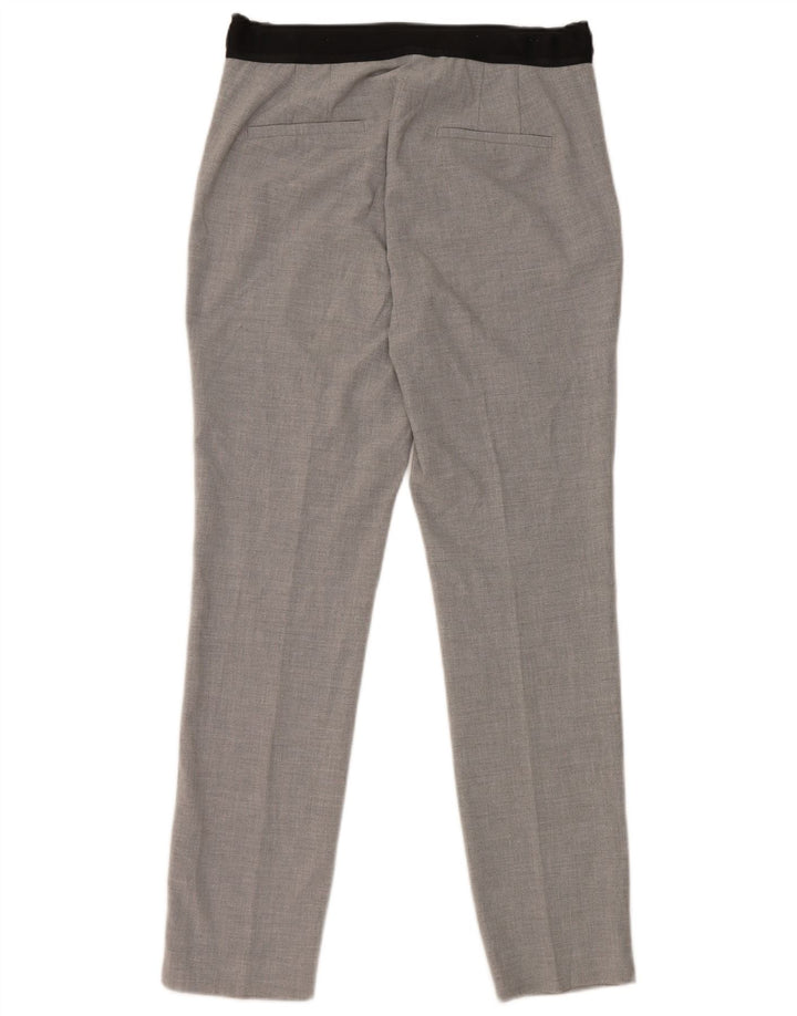Zara Pantalon Chino Fuselé Femme Moyen W30 L28 Gris Polyester