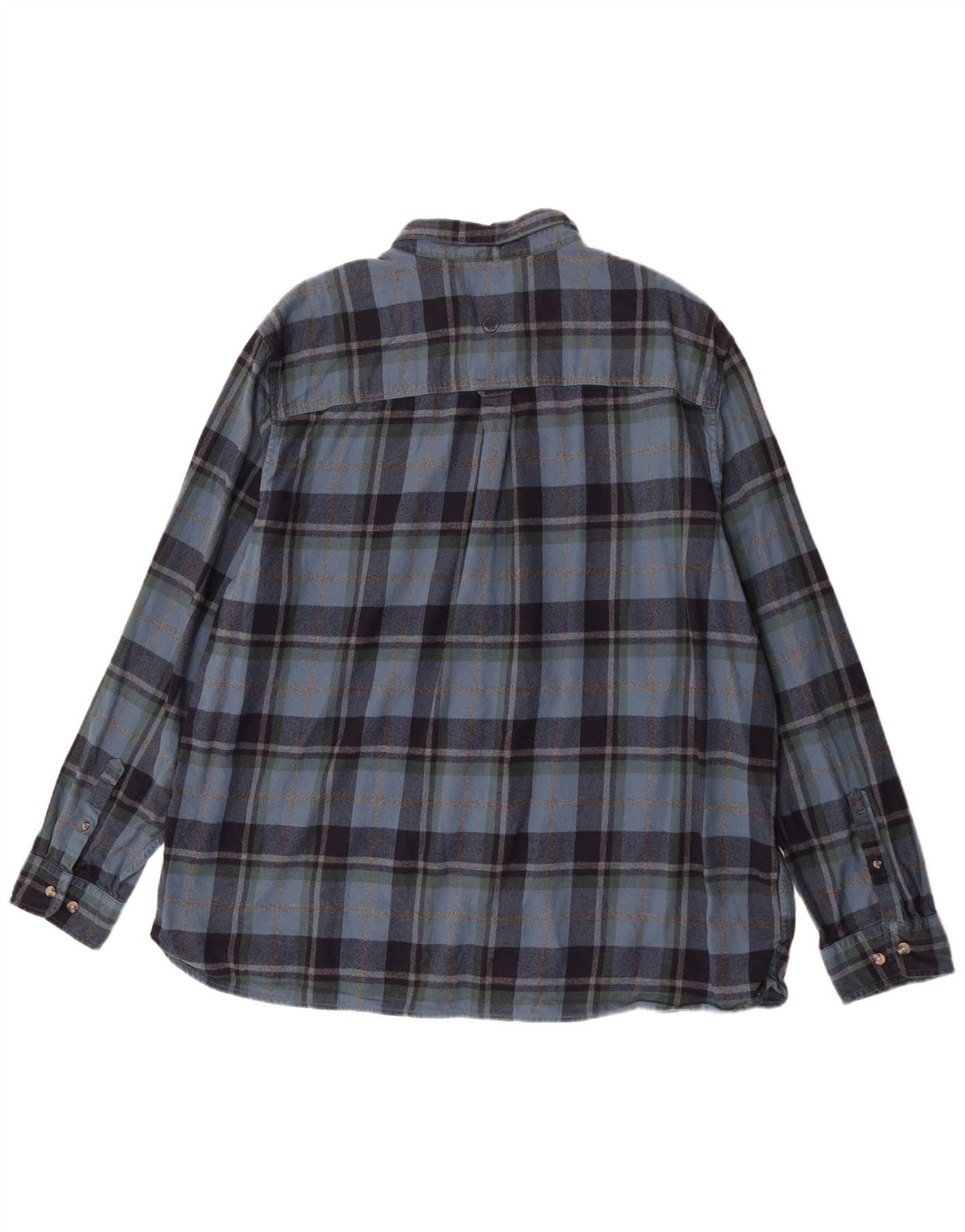 Fat Face Chemise en flanelle coupe régulière pour homme 4XL Bleu marine à carreaux en coton