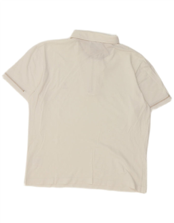 Trussardi Jeans Polo Homme Petit Blanc Coton