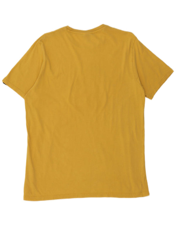 Ellesse T-Shirt Graphique Haut Large Jaune Coton Homme