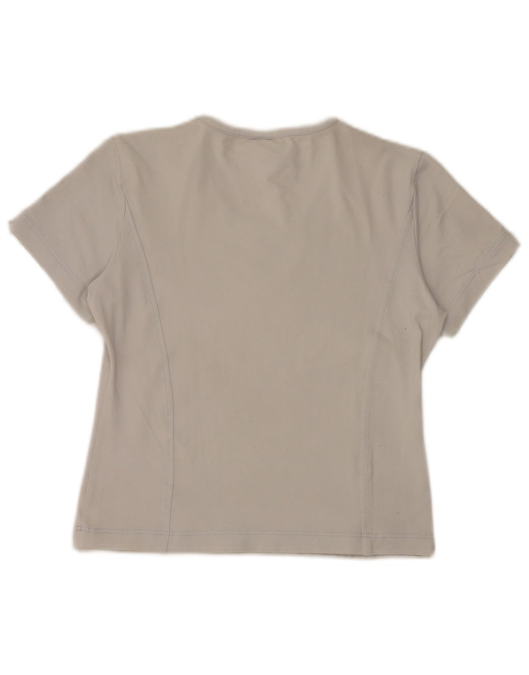 Adidas T-Shirt Femme Top UK 12 Gris Moyen Polyamide