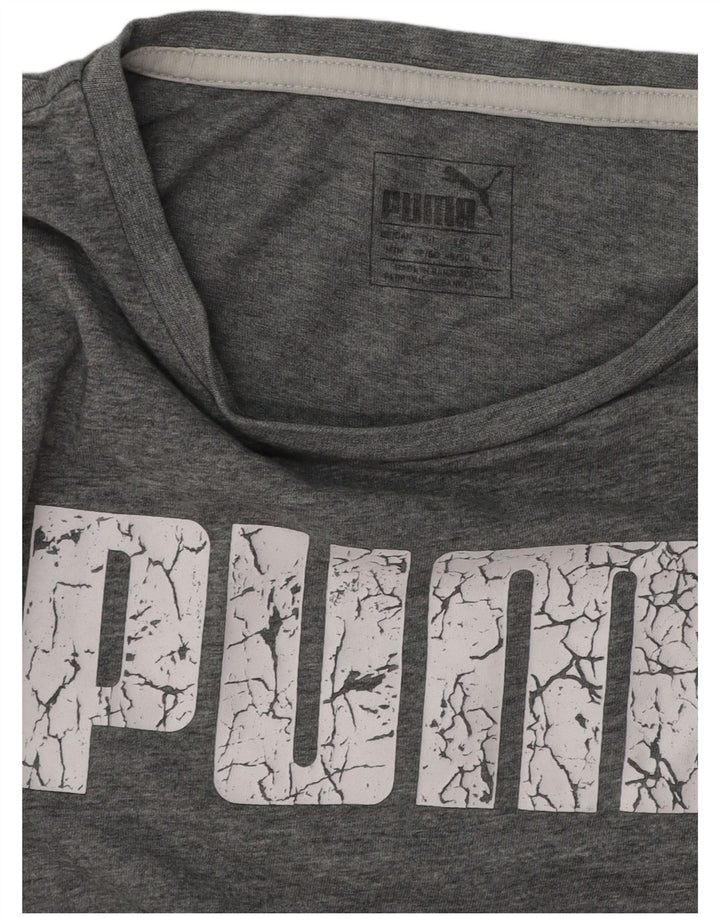 PUMA T-Shirt Graphique Homme Gris Moyen
