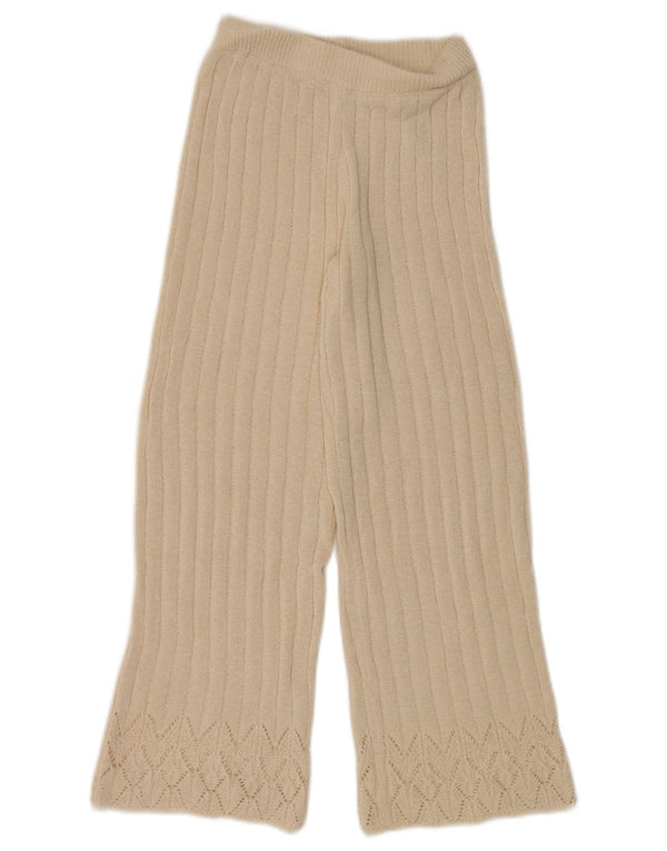 Zara Pantalon De Survêtement Large Fille 11-12 Ans Beige Coton