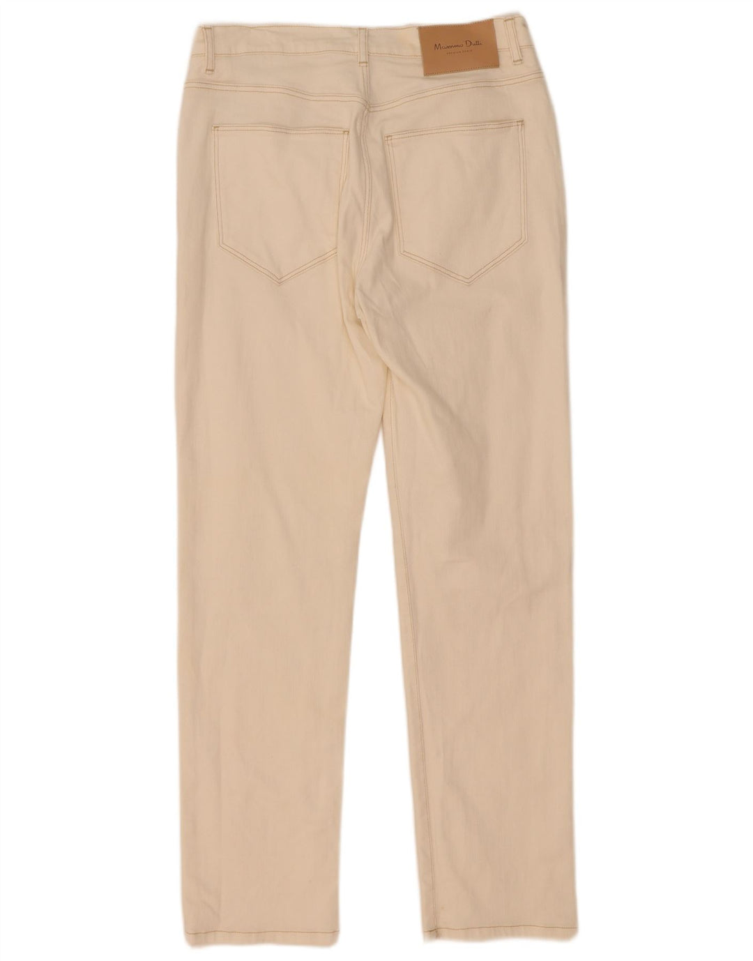 Massimo Dutti Jean droit pour femme EU 40 Medium W30 L29 Coton blanc cassé