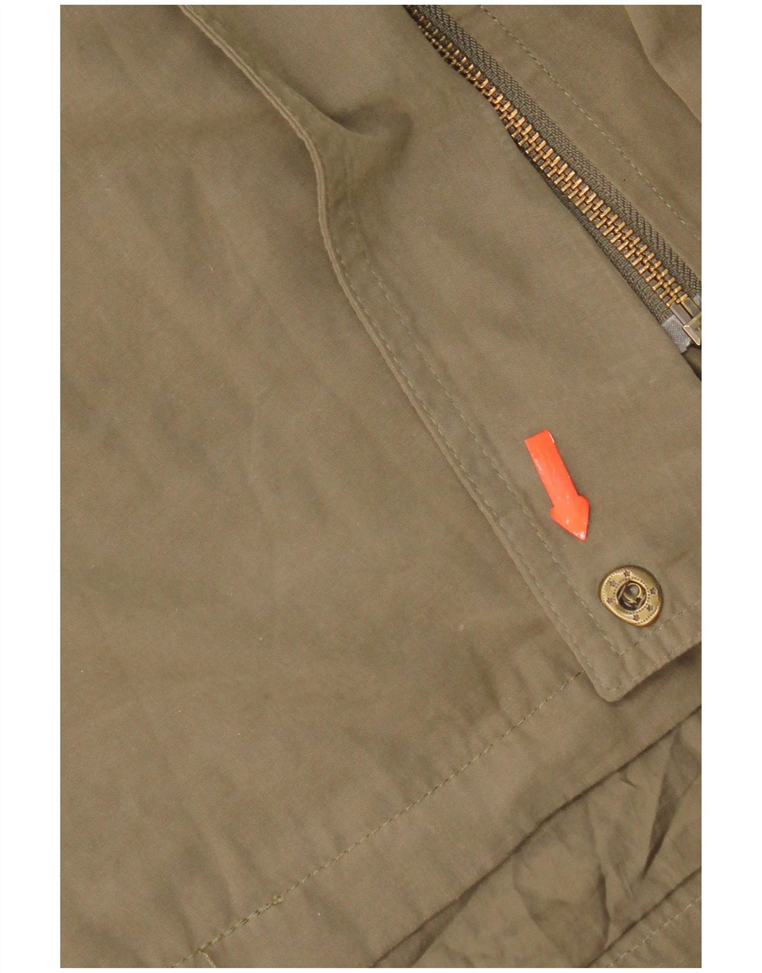 Oasis Parka à capuche pour femme UK 10 Petit Kaki Polyester