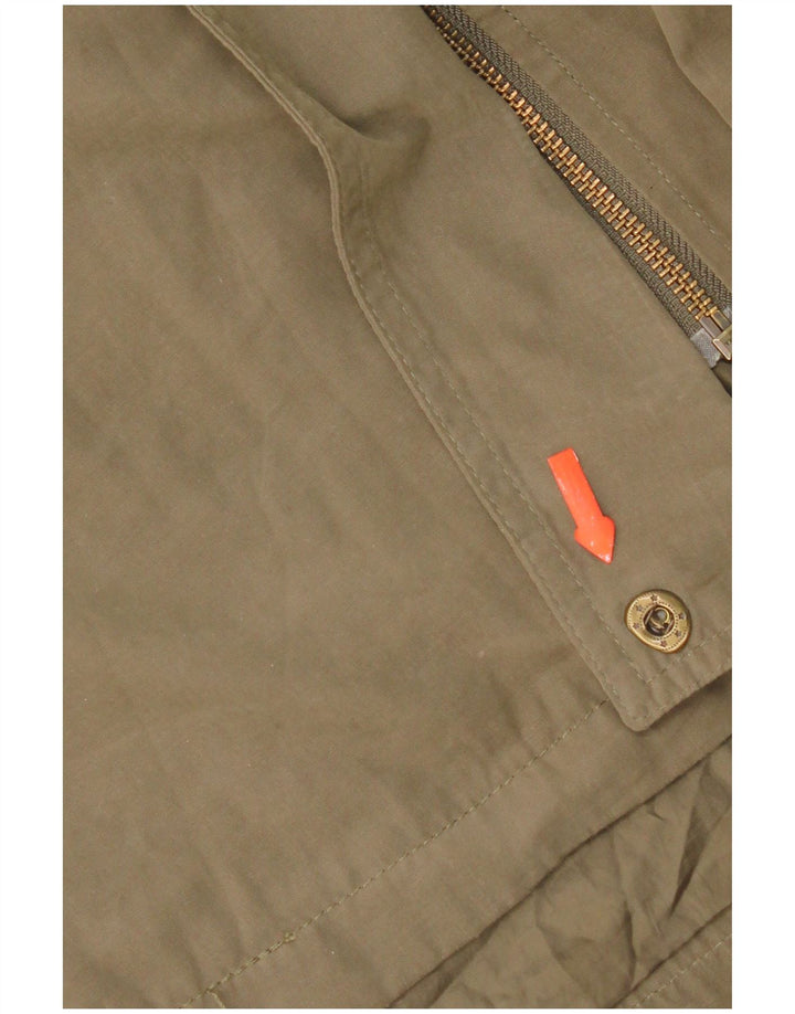Oasis Parka à capuche pour femme UK 10 Petit Kaki Polyester