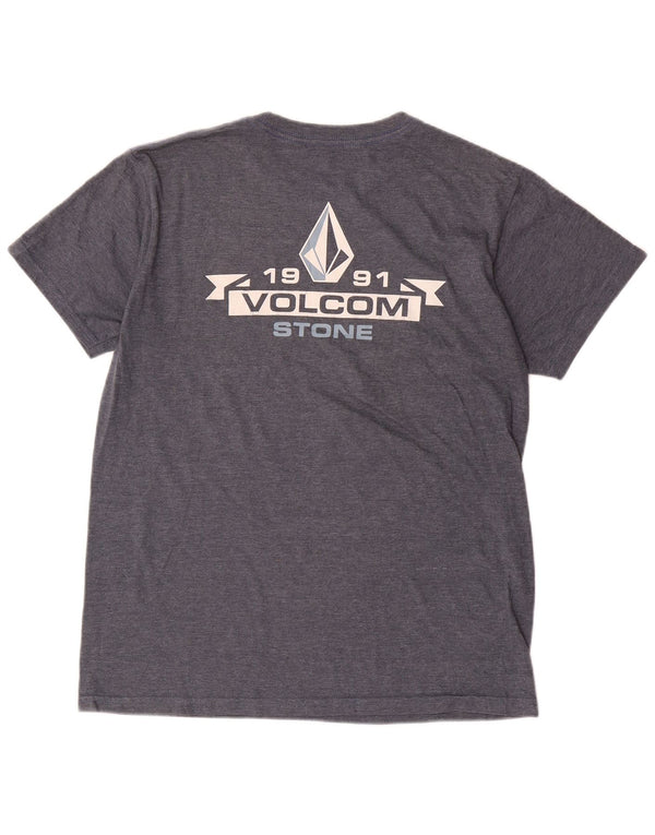 Volcom T-Shirt Graphique Homme Bleu Marine Moyen Coton