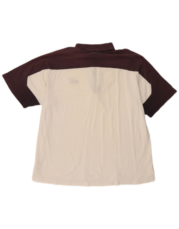 PUMA Polo Homme XL Blanc Colorblock Coton