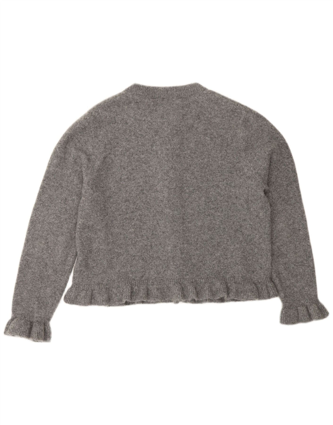 Zara Cardigan Femme Pull UK 16 Large Gris Polyester