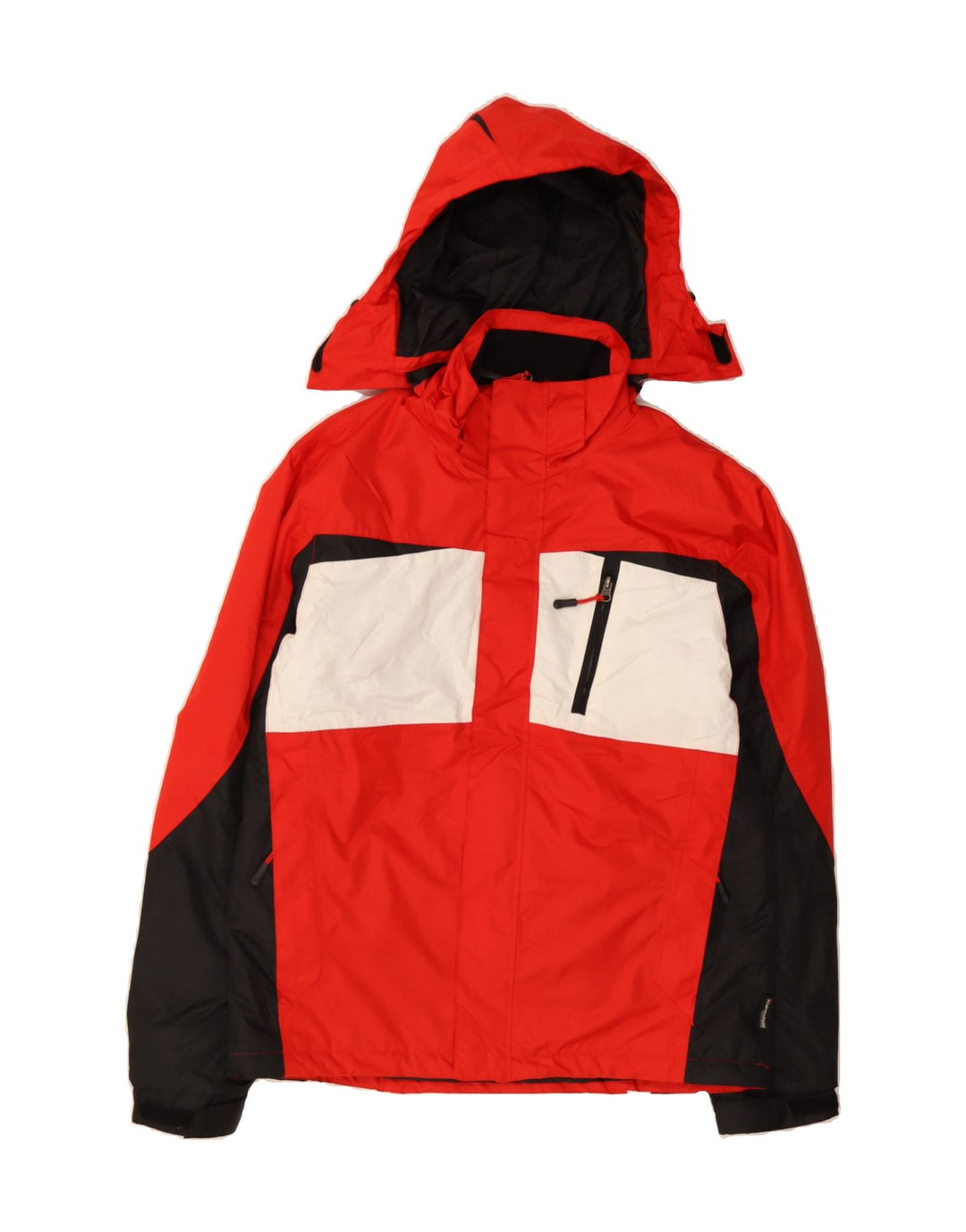 CRIVIT Mens Hooded Windbreaker Jacket UK 40 Large Red Colourblock Vintage Crivit and Second-Hand Crivit from Messina Hembry 