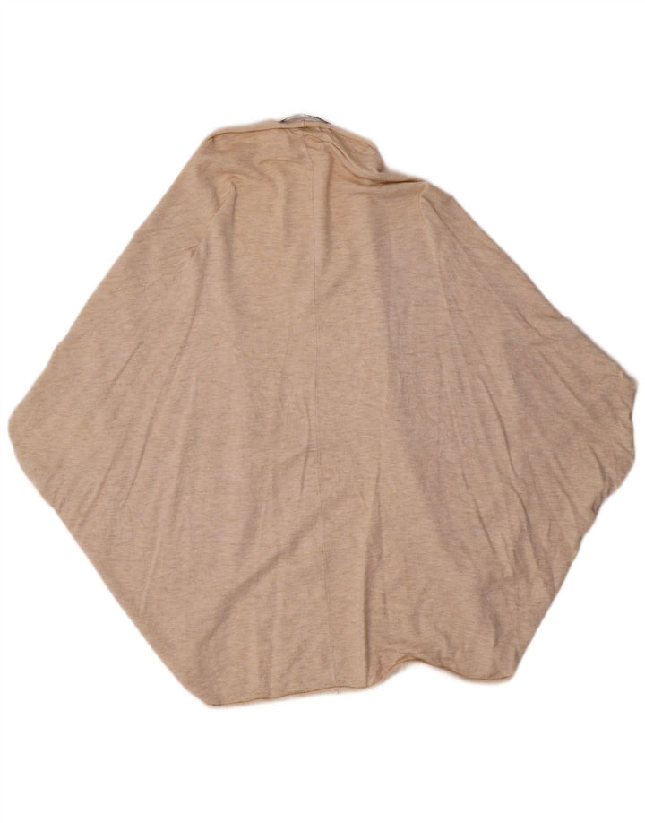 Zara Femme Poncho Ouvert UK 14 Beige Moyen
