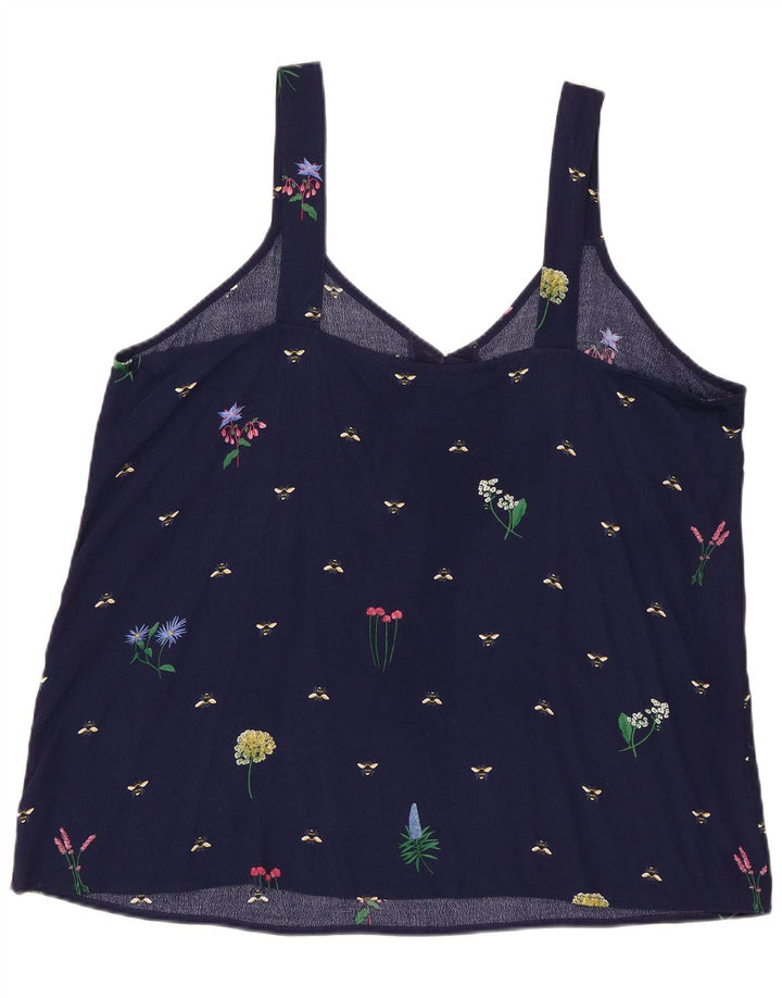 Joules Caraco à motif abstrait pour femme UK 20 2XL Bleu marine Viscose