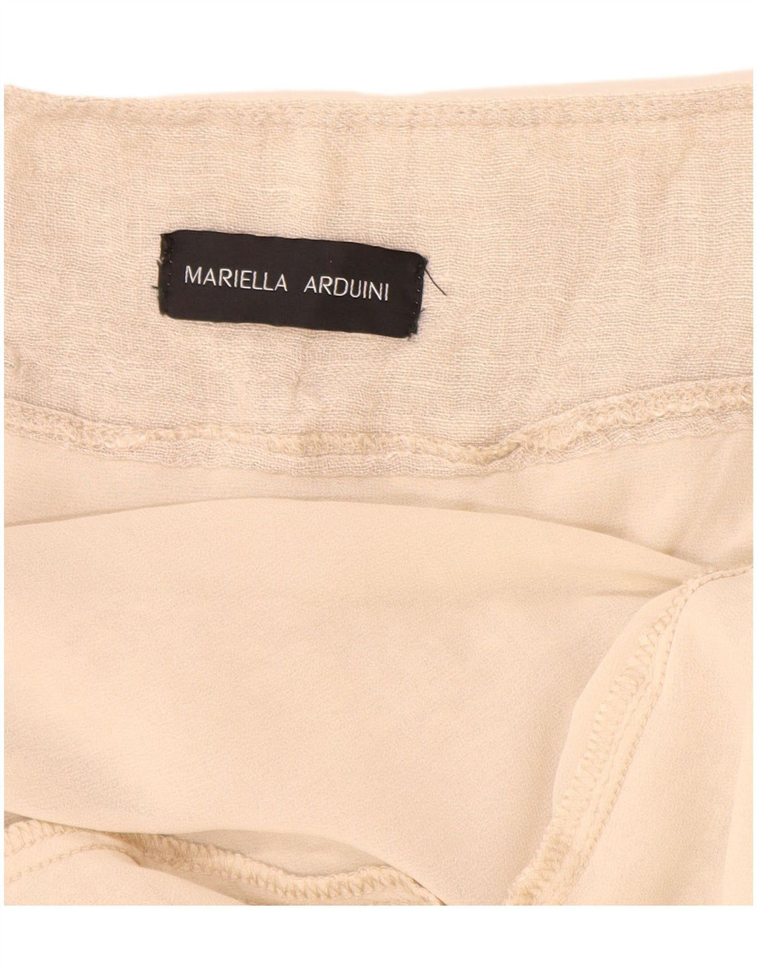 VINTAGE Jupe taille haute à volants pour femme W28 Beige moyen