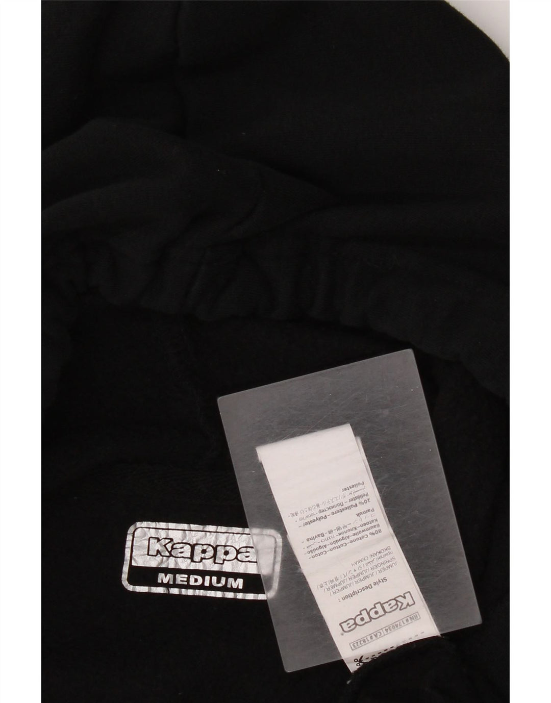 Kappa Pull à capuche graphique pour femme en coton noir moyen