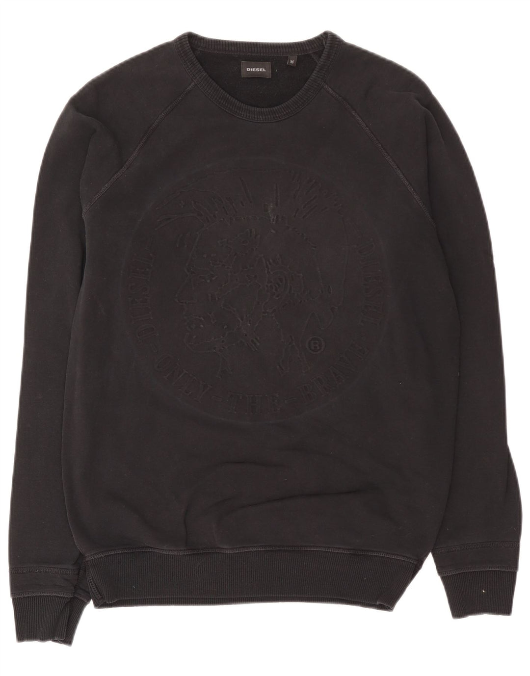 Diesel Sweat-Shirt Graphique Homme Noir Moyen Coton